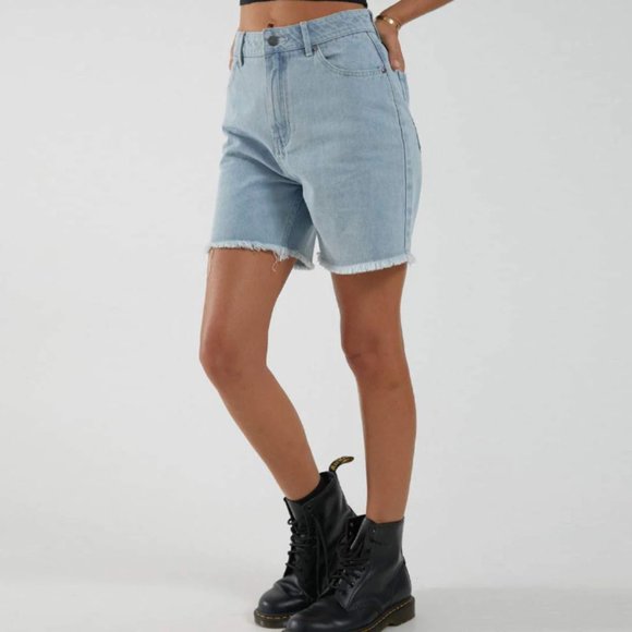 Afends Shelby hemp denim long inseam cutoff shorts - Picture 10 of 10